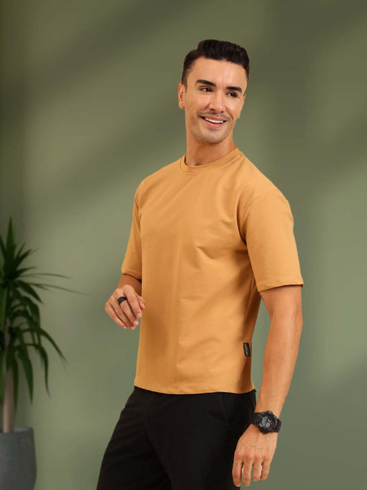 True Threads Oversized T-Shirt Mustard