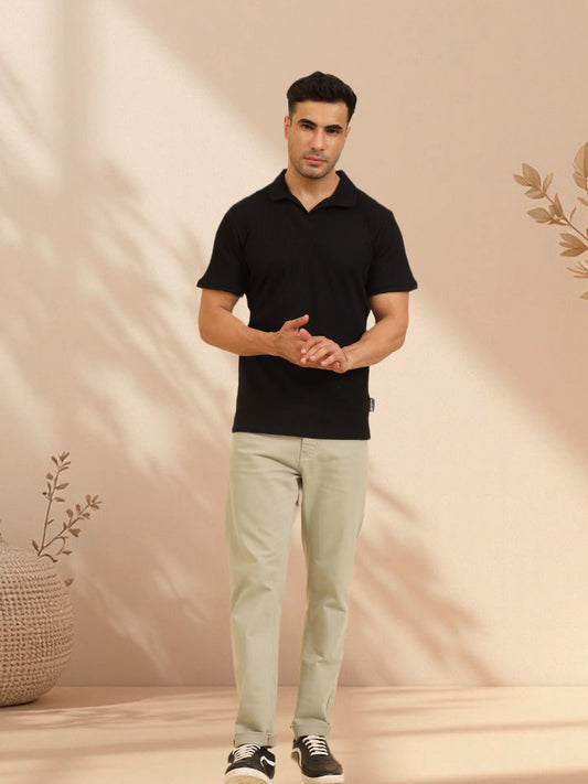 Refined Fit Polo T-Shirt Black