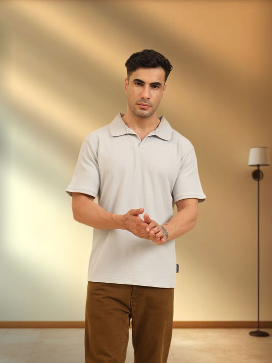 Refined Fit Polo T-Shirt Grey