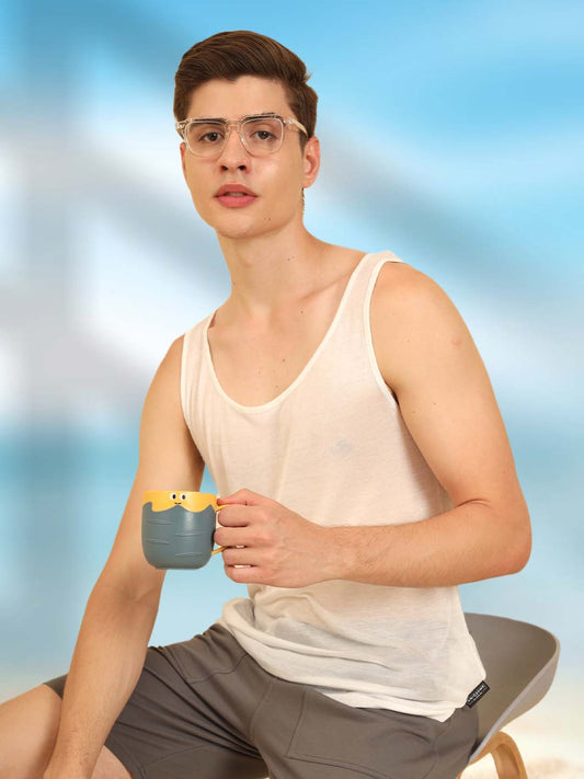 Flexy Feel Comfy Light Sleeveless Sando White