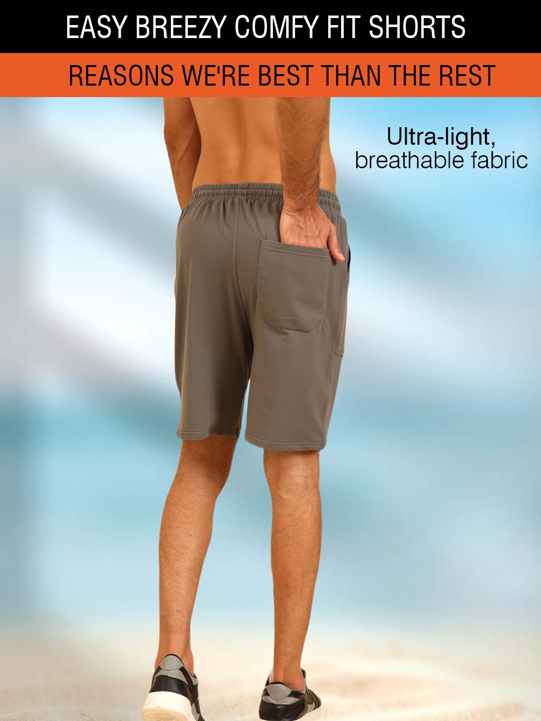 Easy Breezy comfy Fit Shorts Grey
