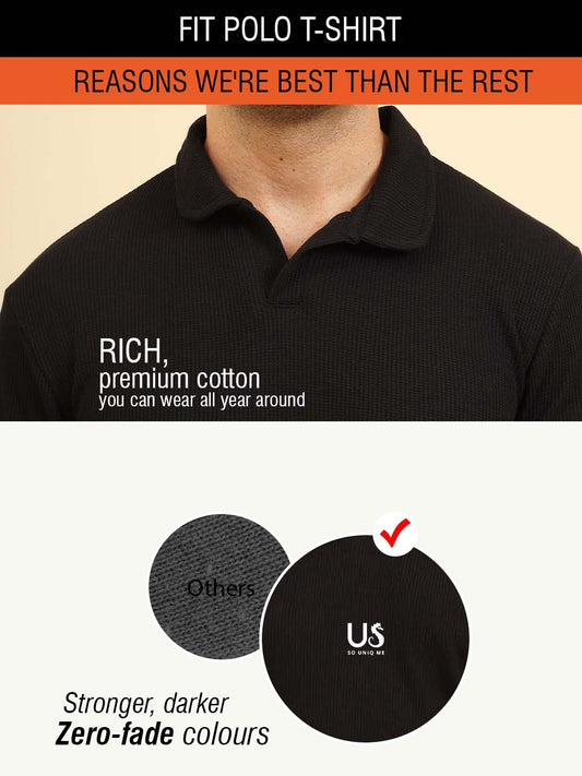 Refined Fit Polo T-Shirt Black