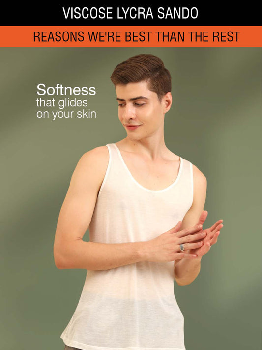 Flexy Feel Comfy Light Sleeveless Sando White