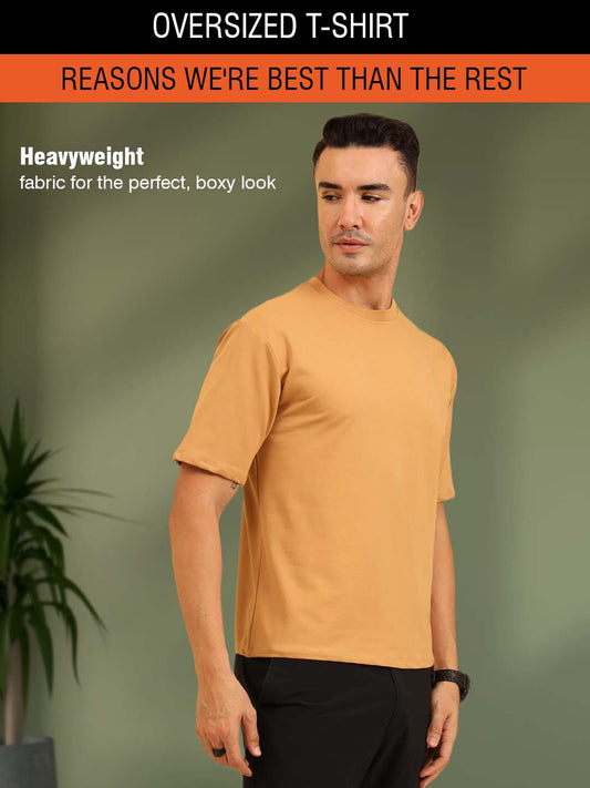 True Threads Oversized T-Shirt Mustard