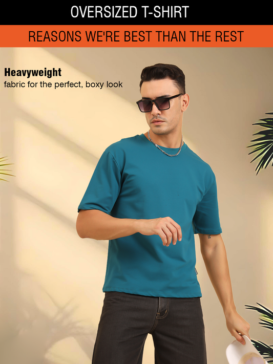 True Threads Oversized T-Shirt Teal Blue