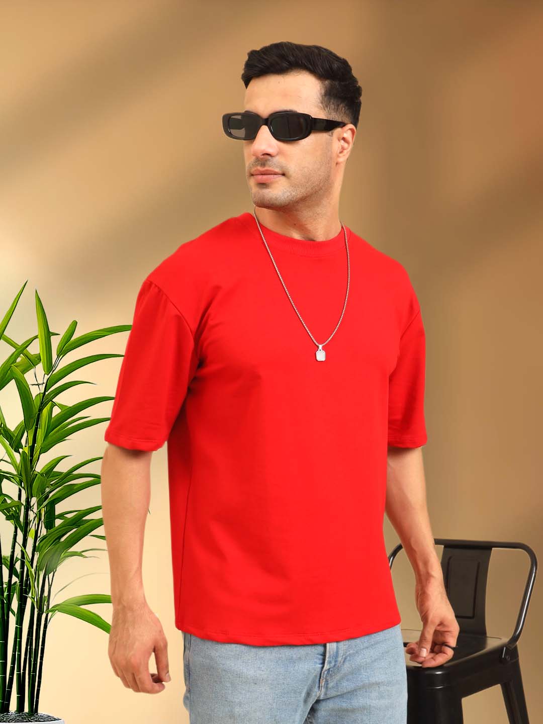 True Threads Oversized T-Shirt Red