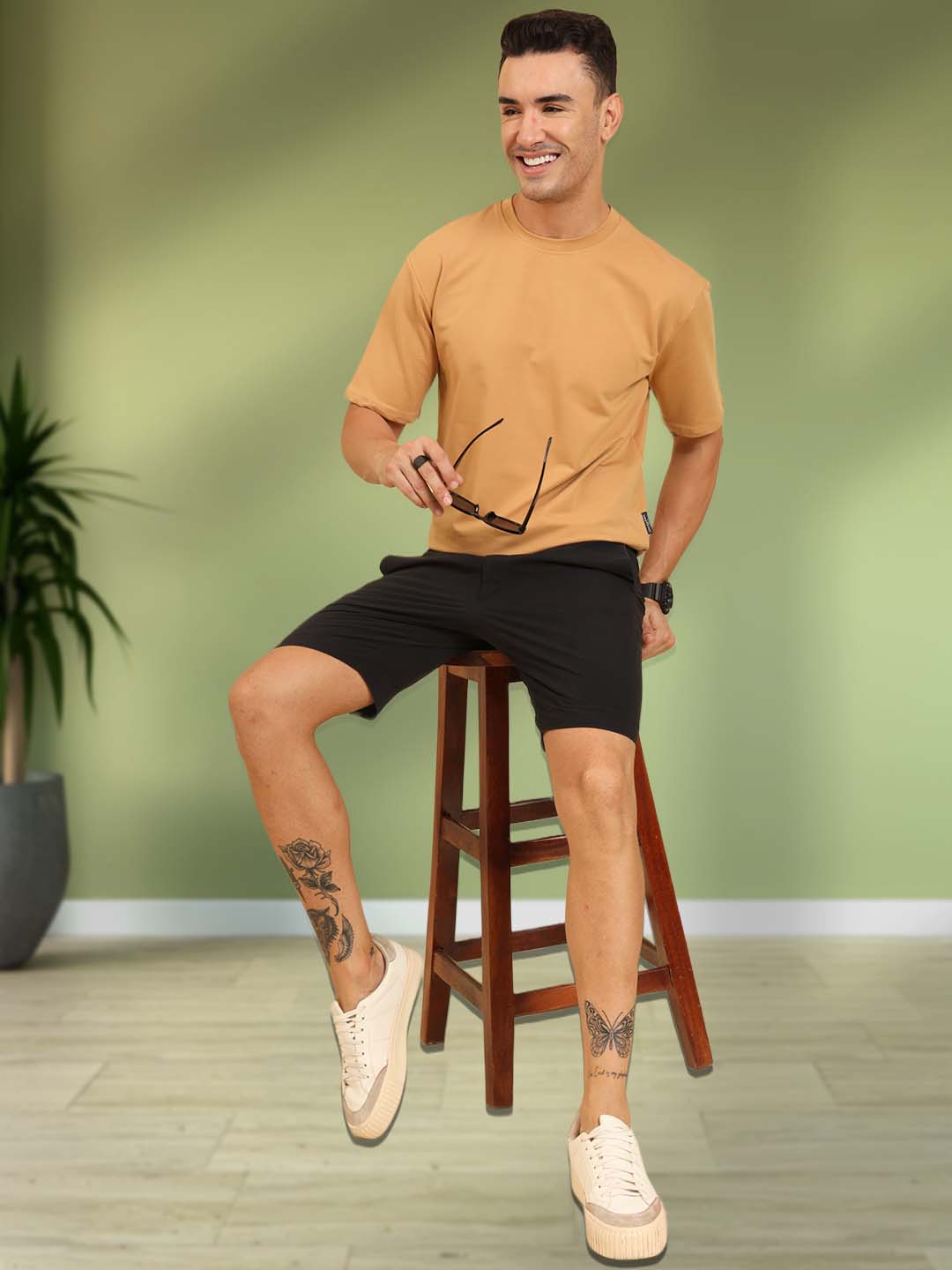 True Threads Oversized T-Shirt Mustard