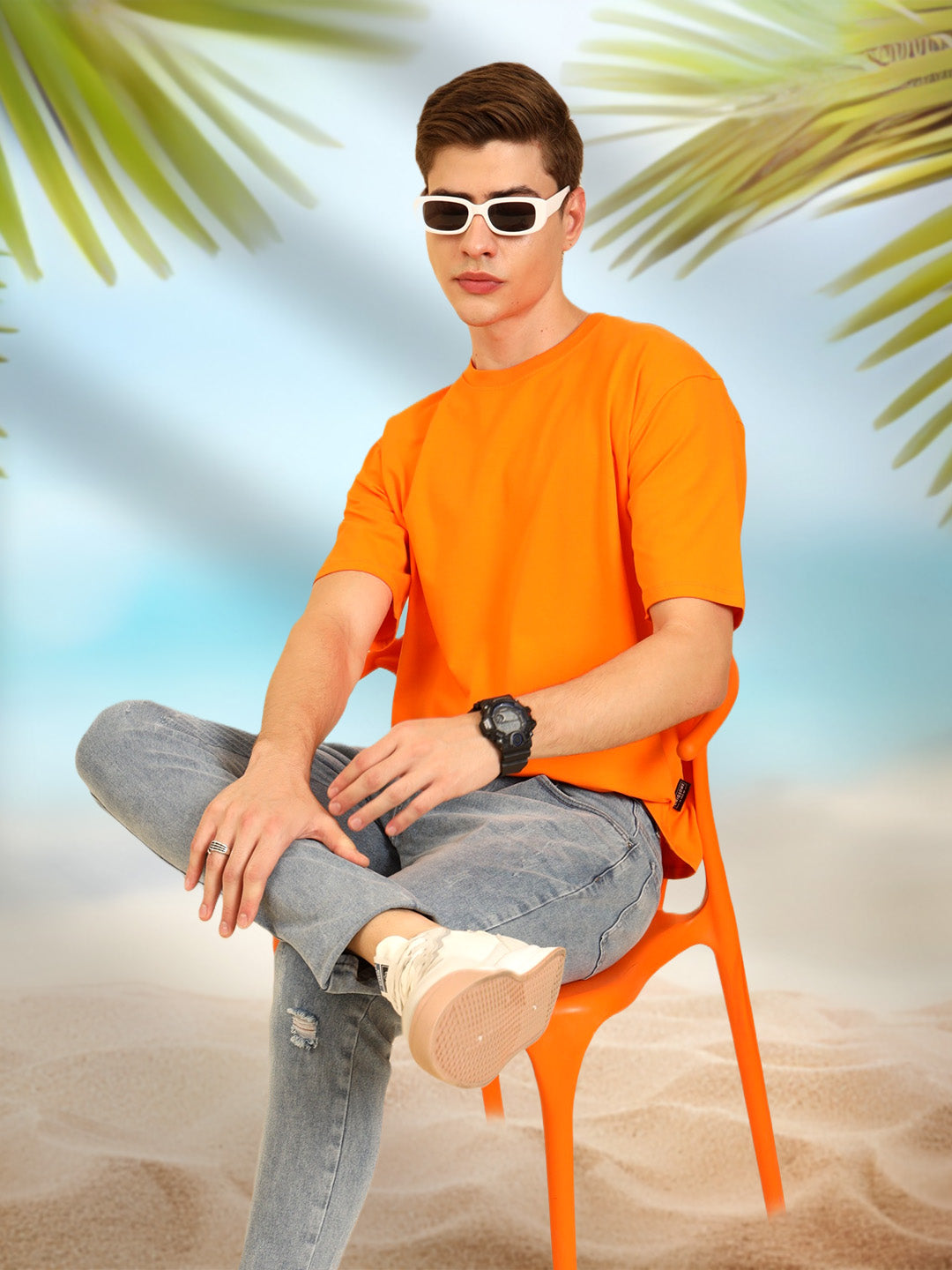 Oversize Simply Soft Fit T-Shirt Orange