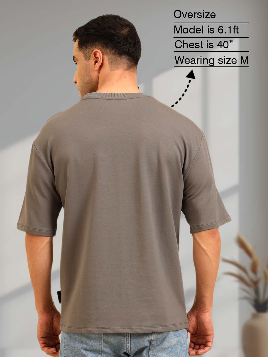 True Threads Oversized T-Shirt Grey