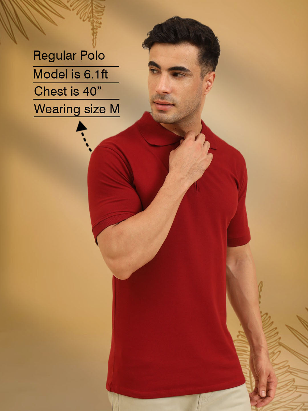 Pure Comfort Zipper Polo T-Shirt Maroon