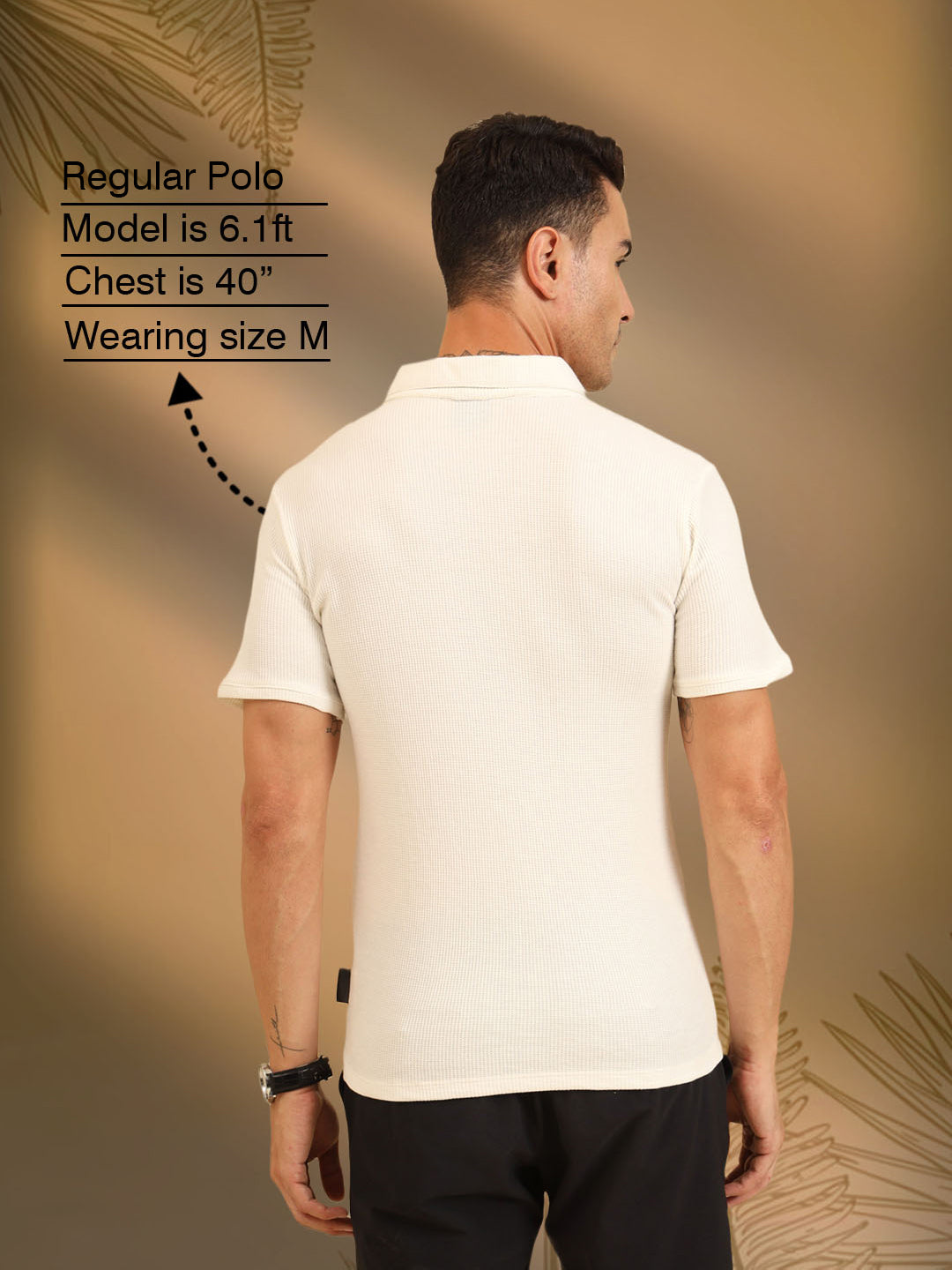 Refined Fit Polo Zipper T-Shirt White