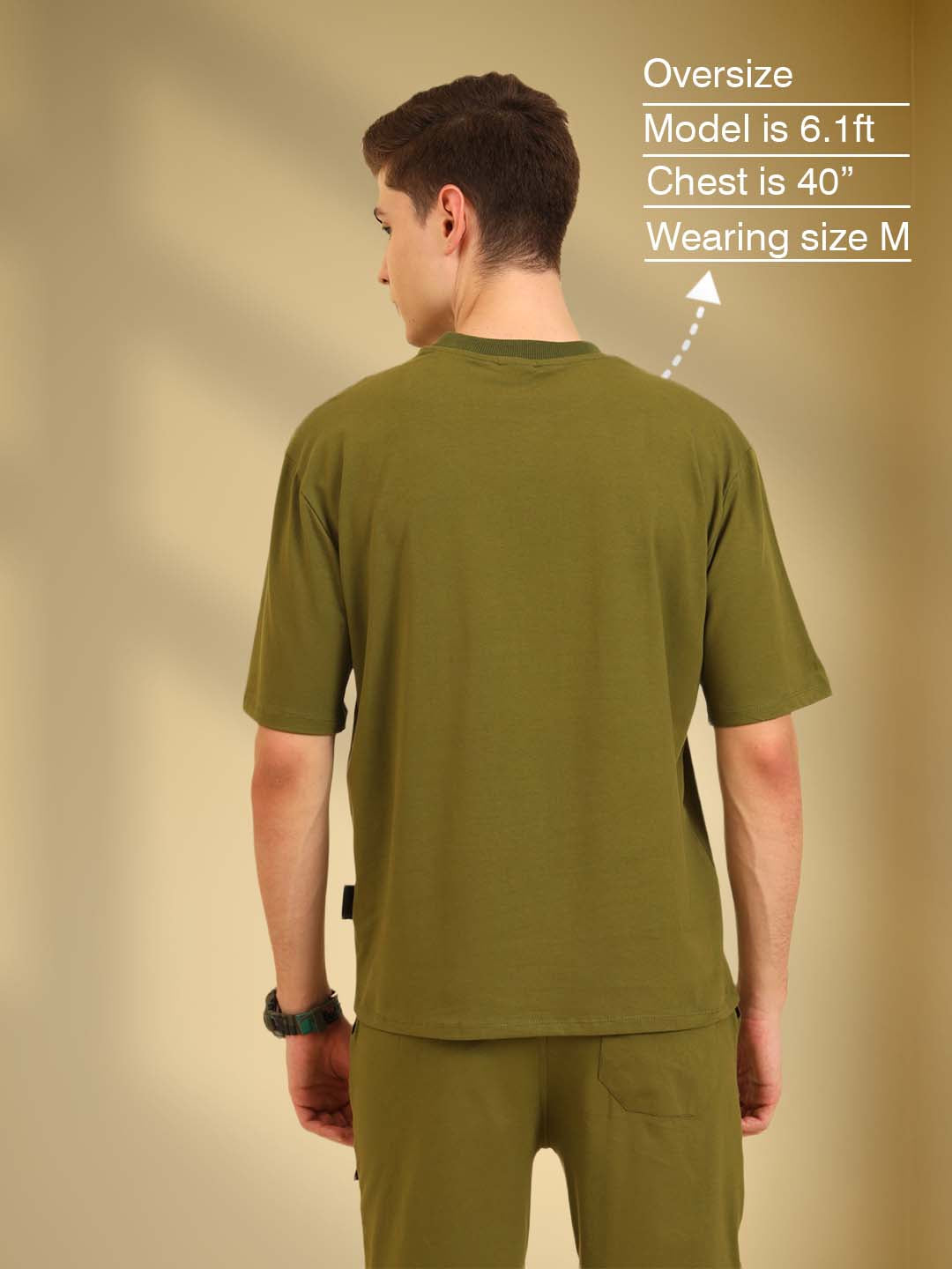 Perfect Pair Relaxed Fit Deo Soft Co Ord Set Olivegreen