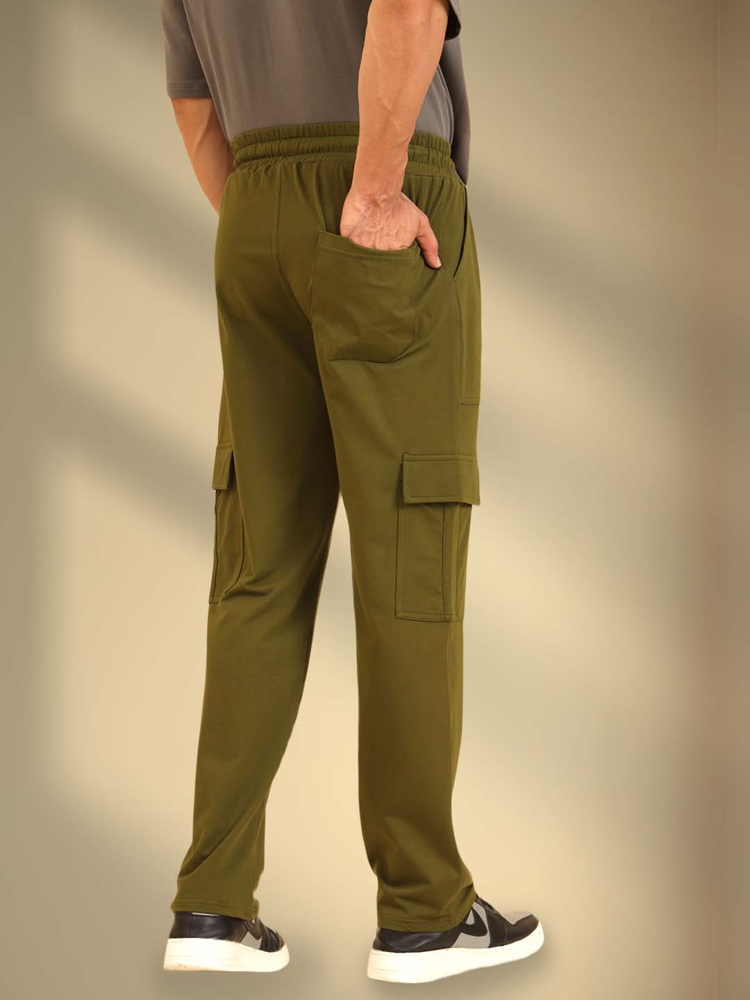 Bold Move Regular Fit Joggers Olive Green