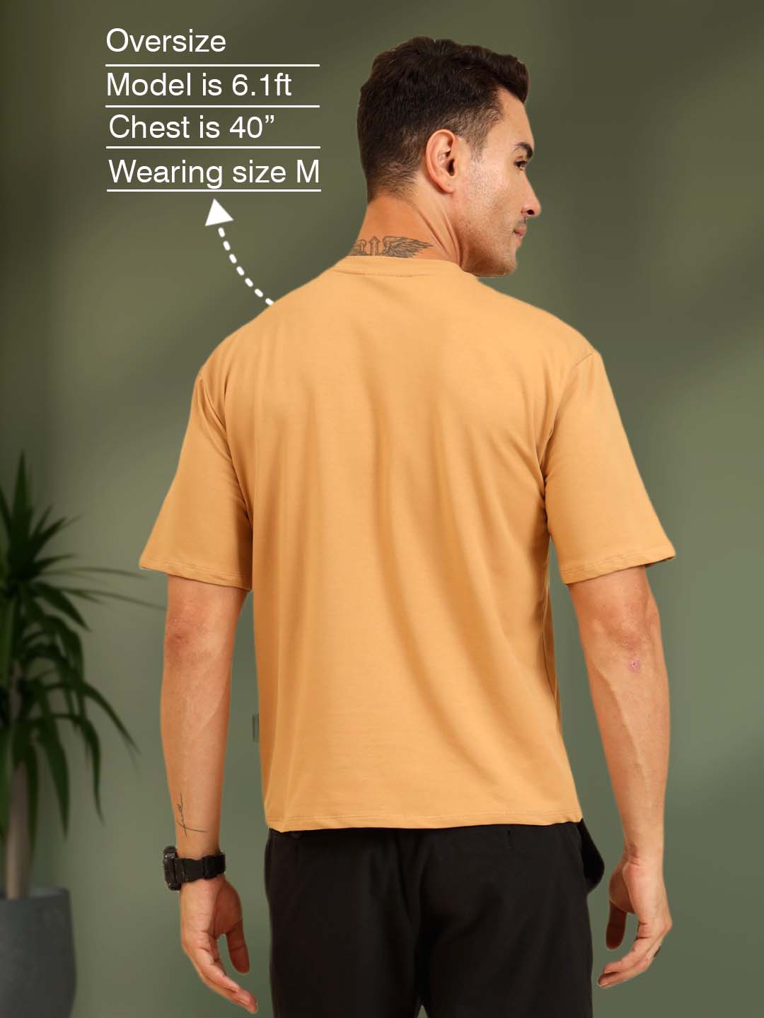 True Threads Oversized T-Shirt Mustard