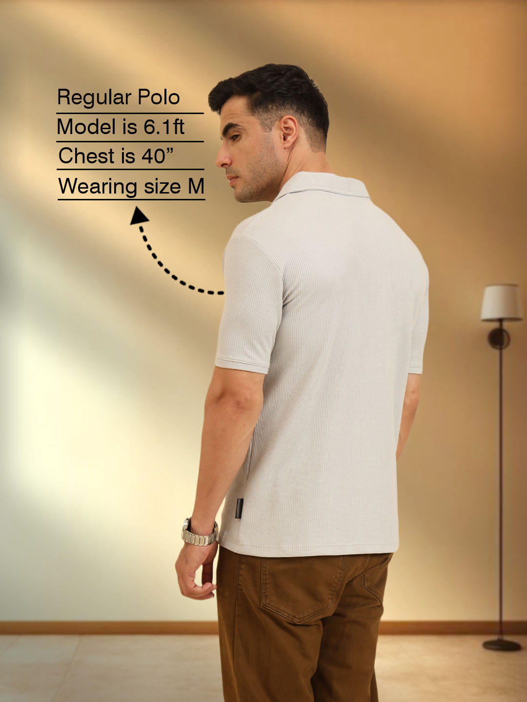 Refined Fit Polo T-Shirt Grey