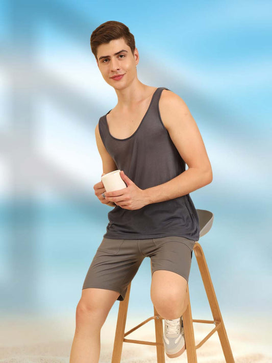 Flexy Feel Comfy Light Sleeveless Sando Grey