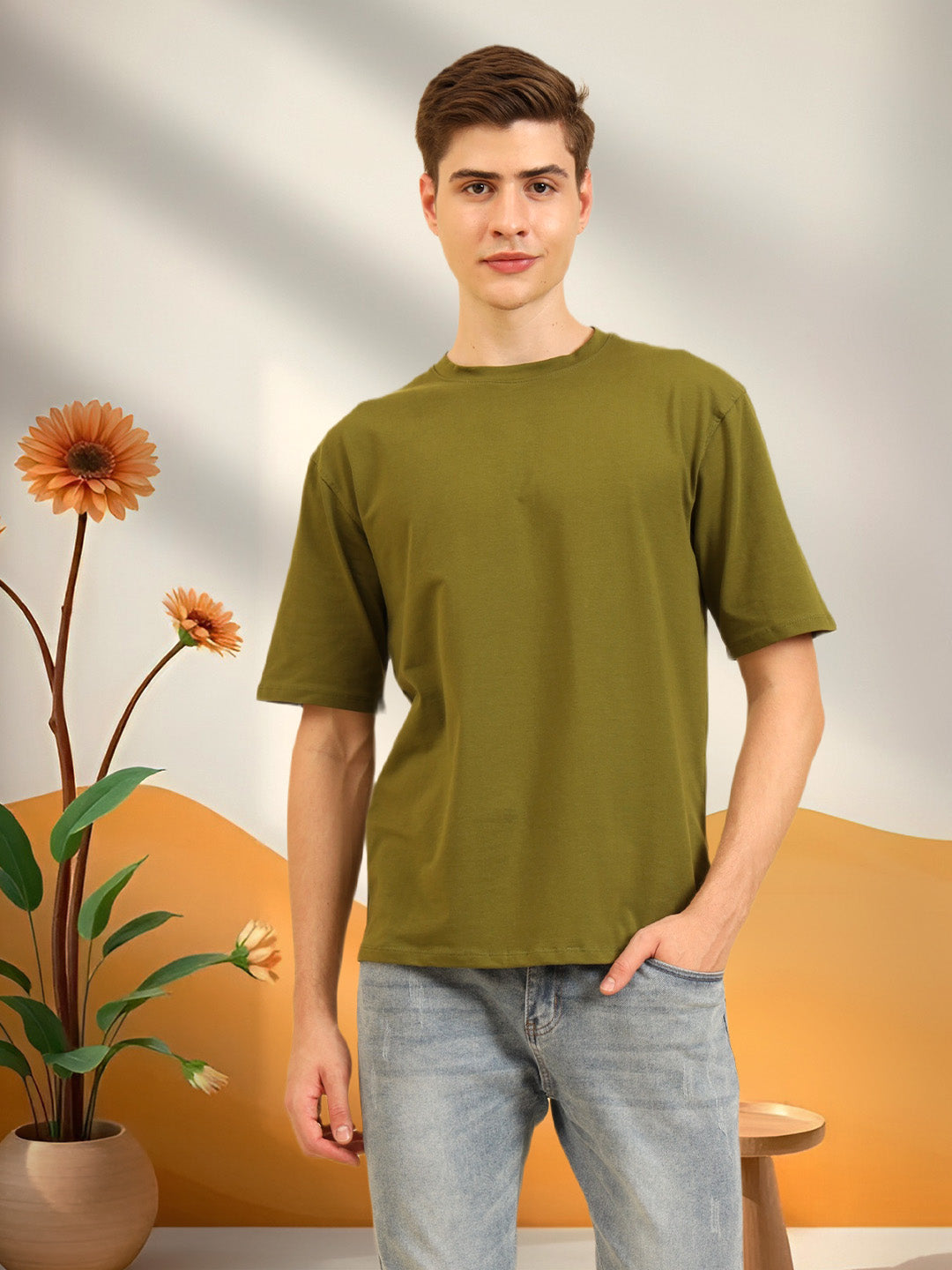 Oversize Simply Soft Fit T-Shirt Olivegreen