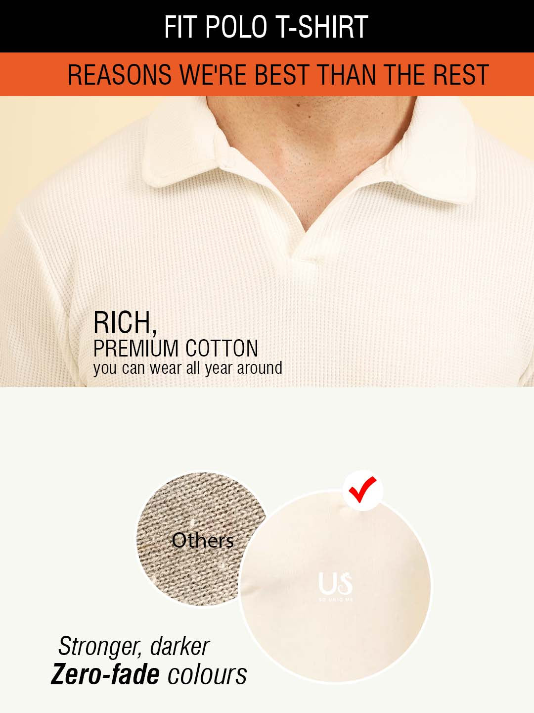 Refined Fit Polo T-Shirt White