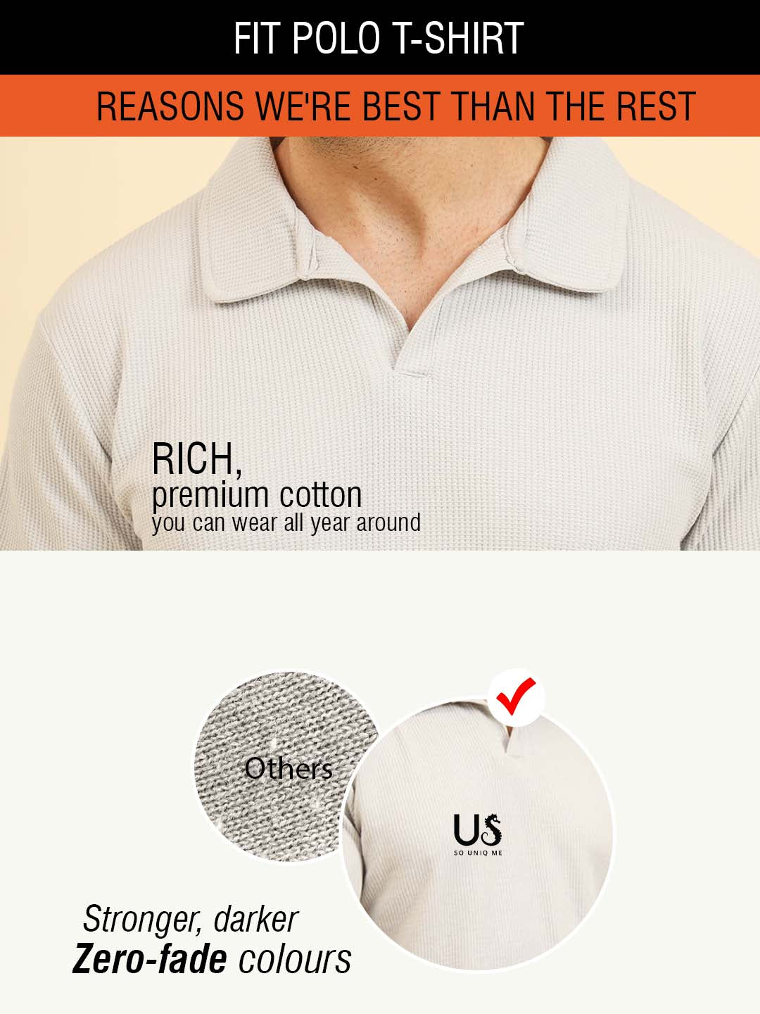 Refined Fit Polo T-Shirt Grey