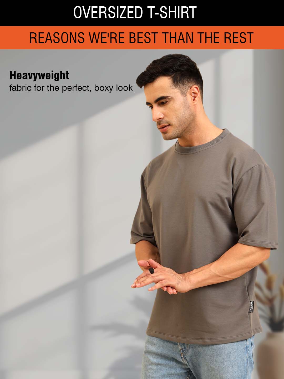 True Threads Oversized T-Shirt Grey