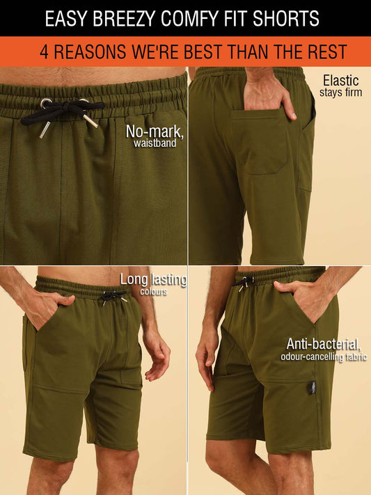 Easy Breezy comfy Fit Shorts Olive Green