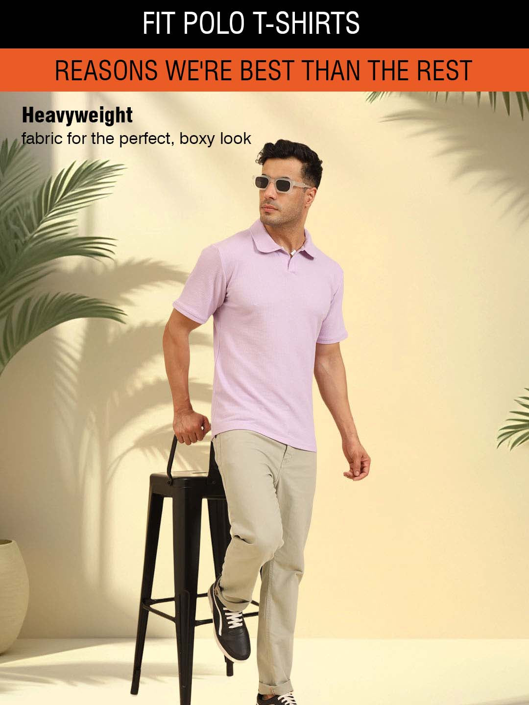 Refined Fit Polo T-Shirt Lavender