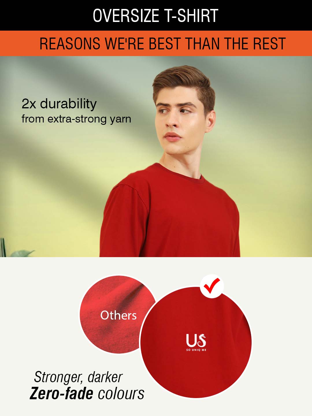 Oversize Simply Soft Fit T-Shirt Maroon