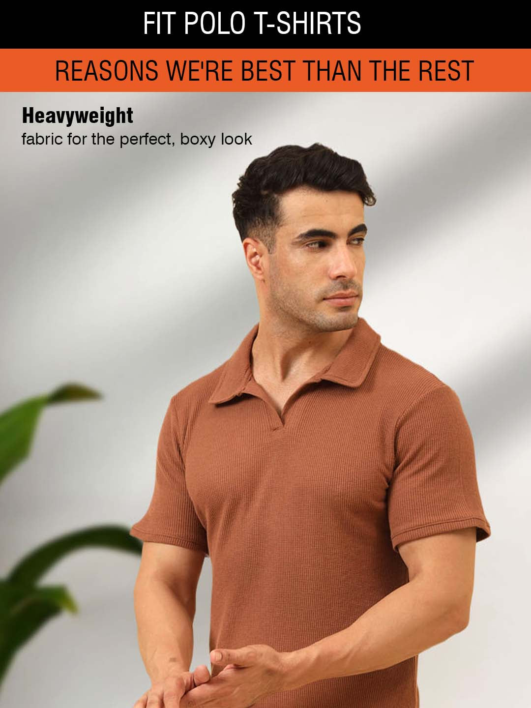Refined Fit Polo T-Shirt Brown