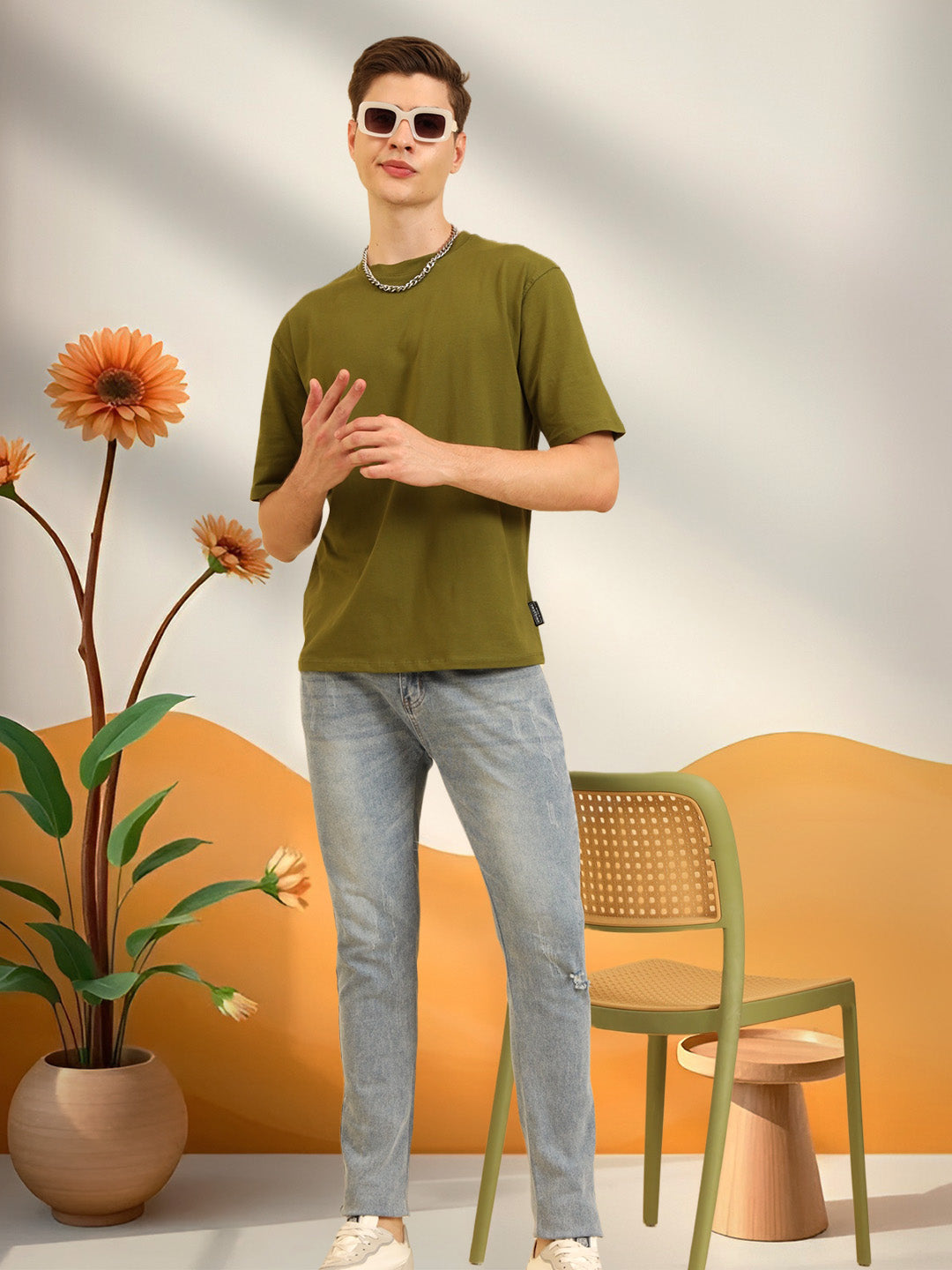 Oversize Simply Soft Fit T-Shirt Olivegreen
