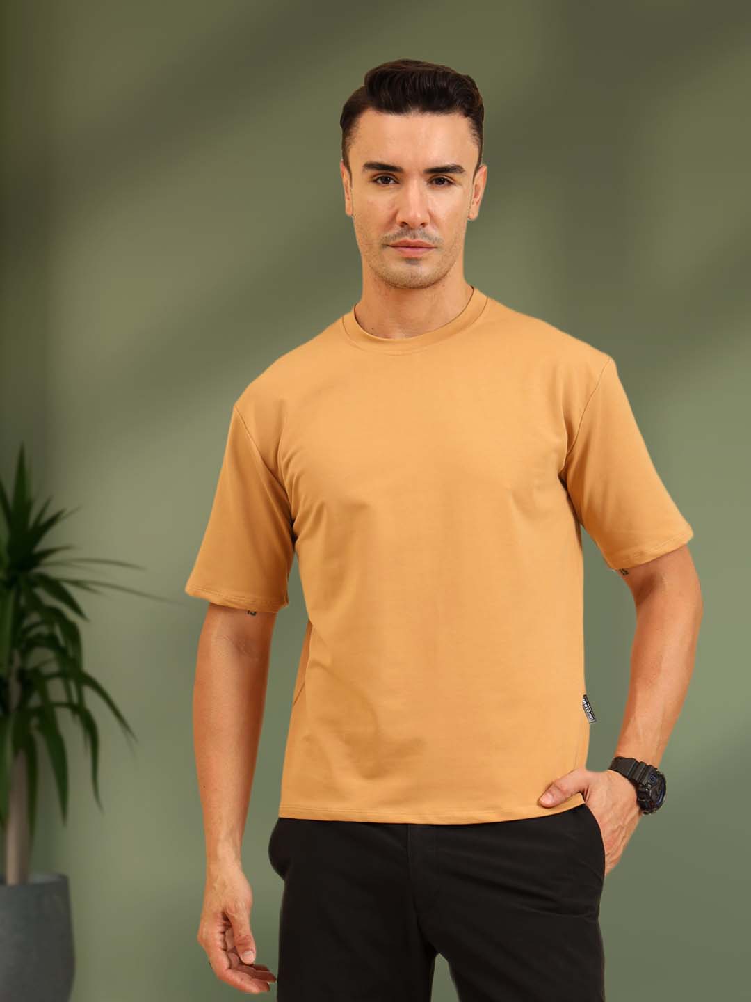 True Threads Oversized T-Shirt Mustard