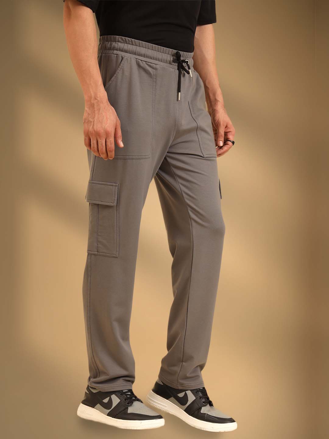 Bold Move Regular Fit Joggers Grey