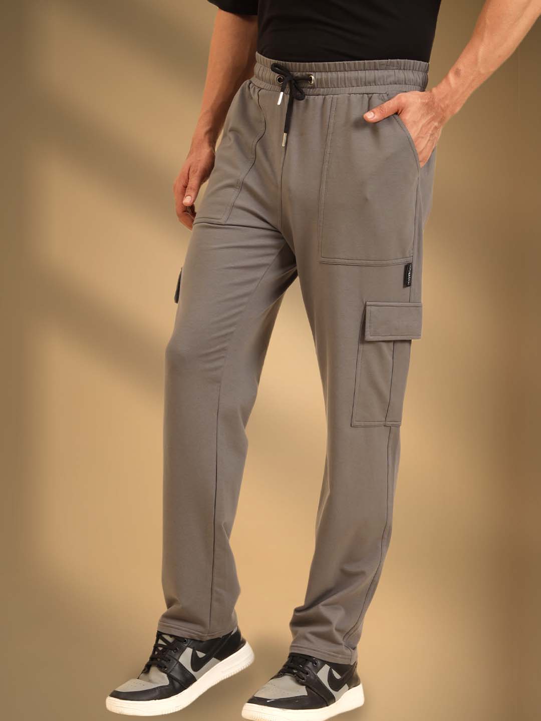 Bold Move Regular Fit Joggers Grey
