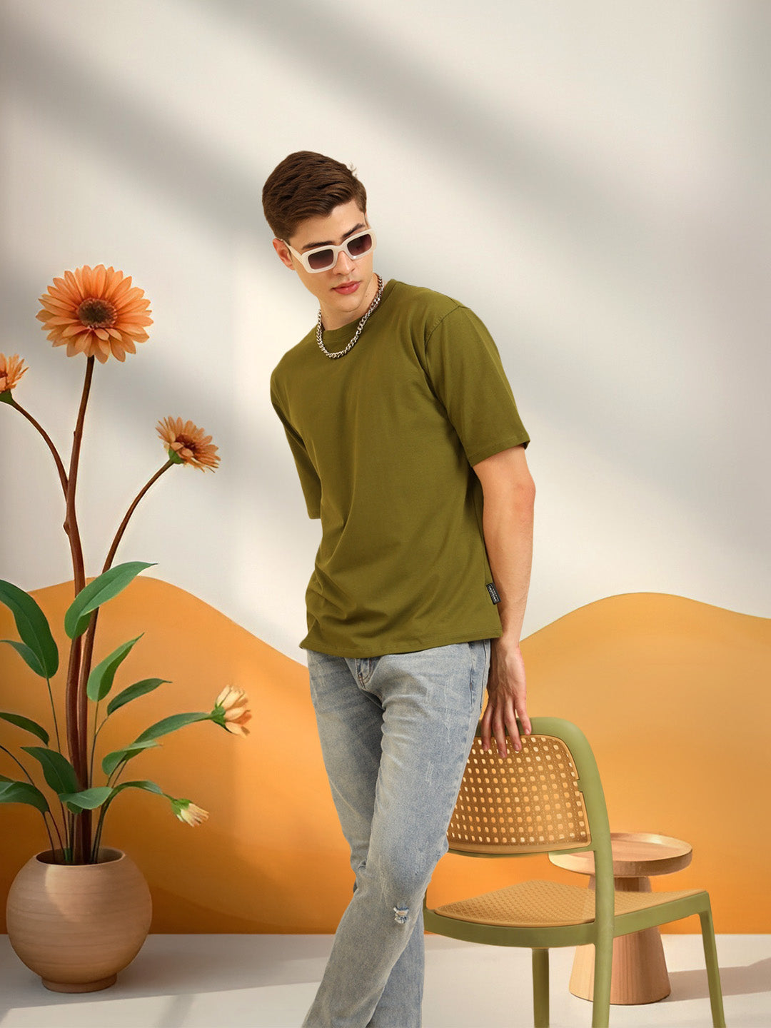 Oversize Simply Soft Fit T-Shirt Olivegreen