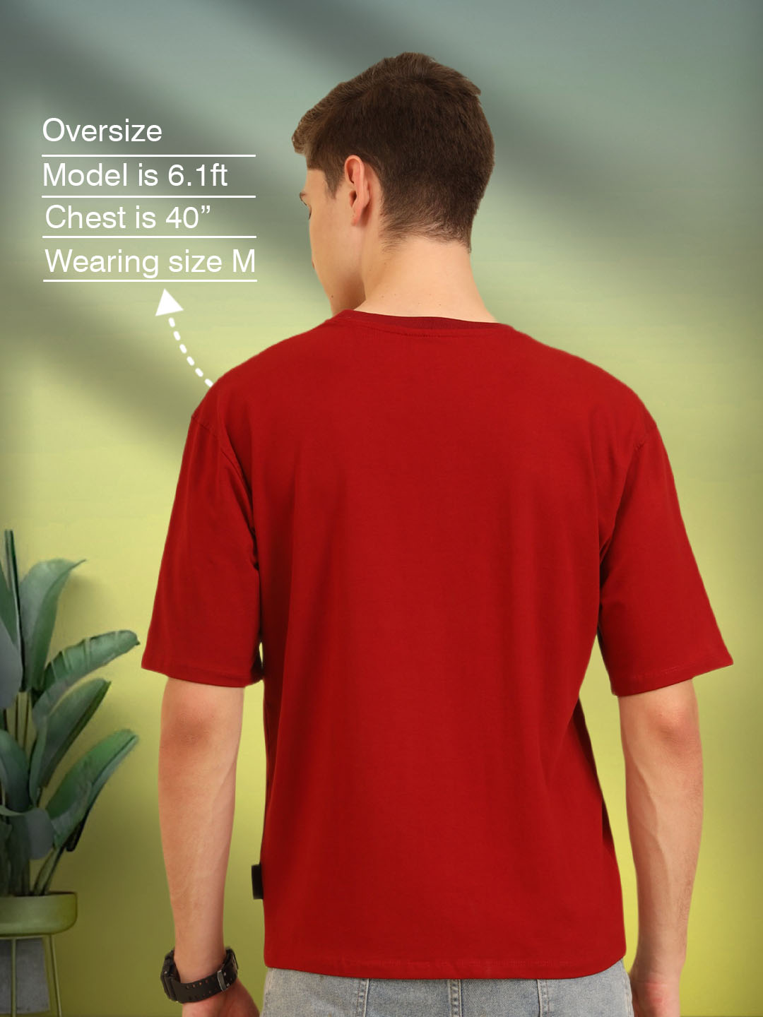 Oversize Simply Soft Fit T-Shirt Maroon