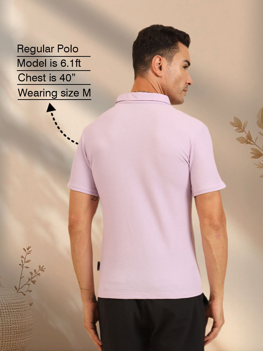 Refined Fit Polo Zipper T-Shirt Lavender