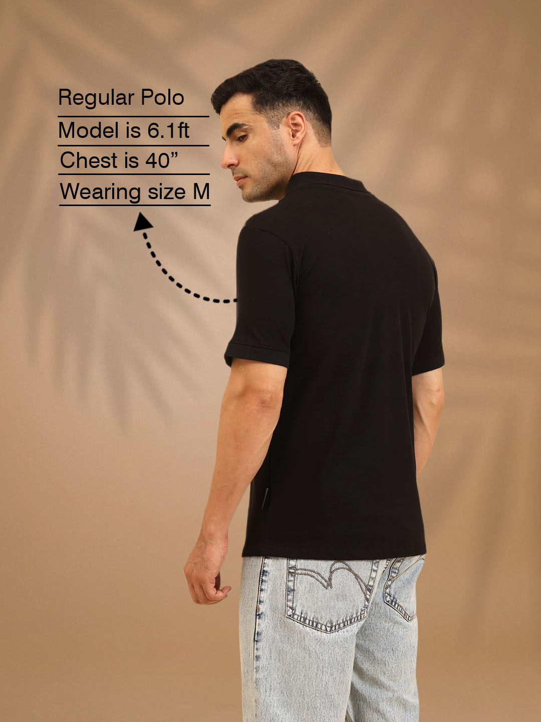 Pure Comfort Zipper Polo T-Shirt Black