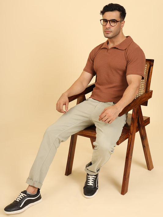 Refined Fit Polo T-Shirt Brown