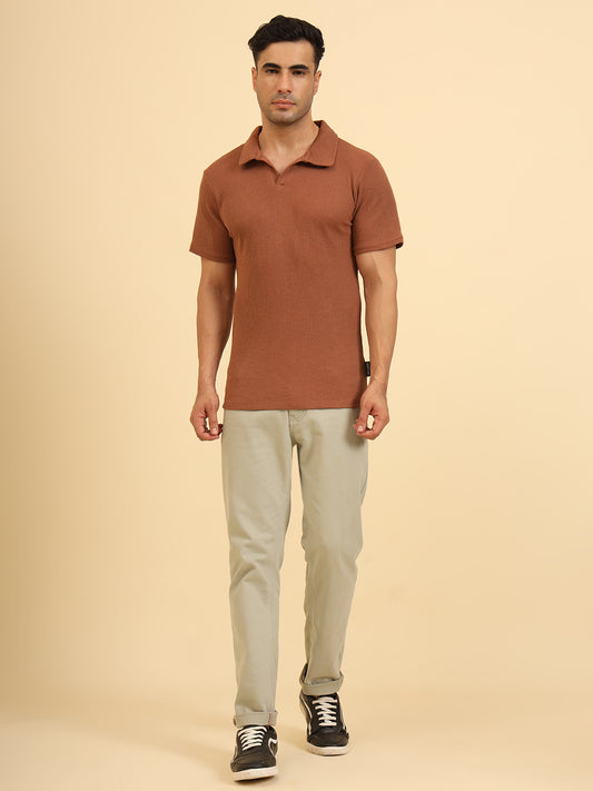 Refined Fit Polo T-Shirt Brown