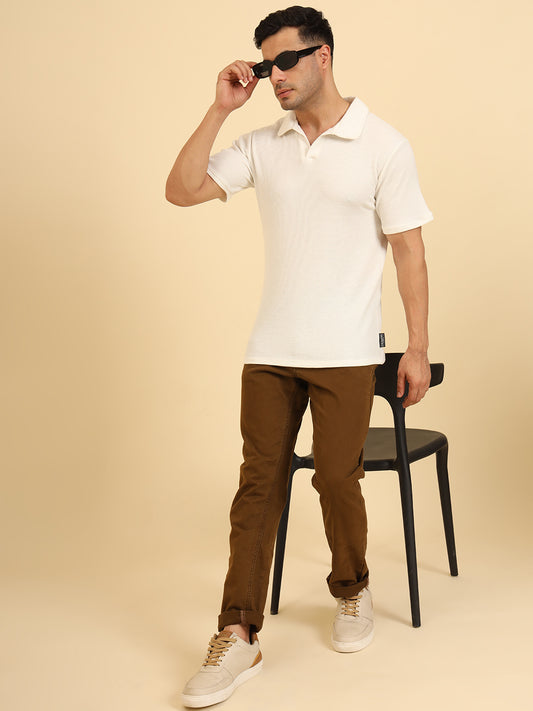 Refined Fit Polo T-Shirt White