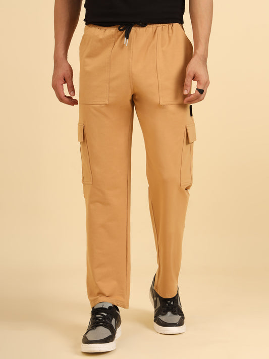 Bold Move Regular Fit JoggersBeige