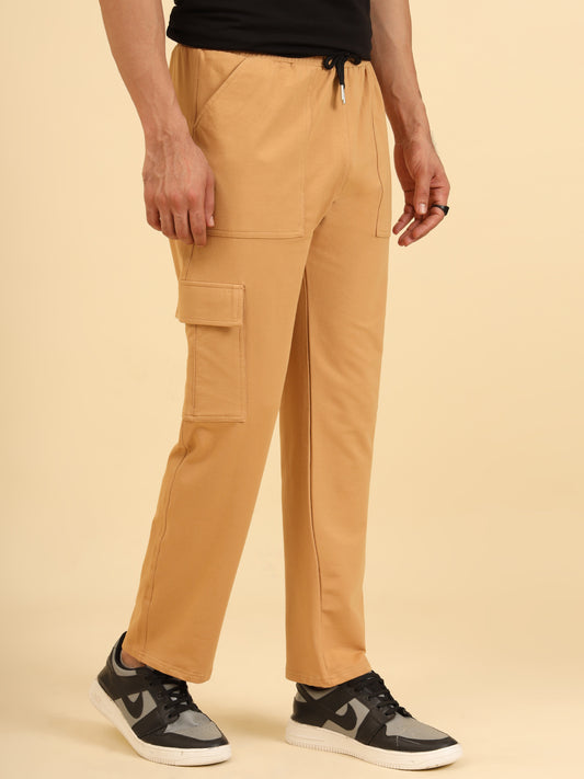 Bold Move Regular Fit JoggersBeige